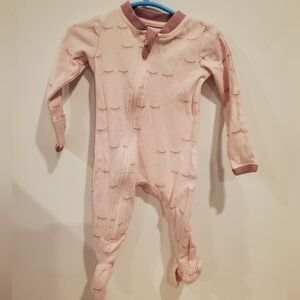 Zippy Jams 0-3 Month Pink Footed Baby Onesie